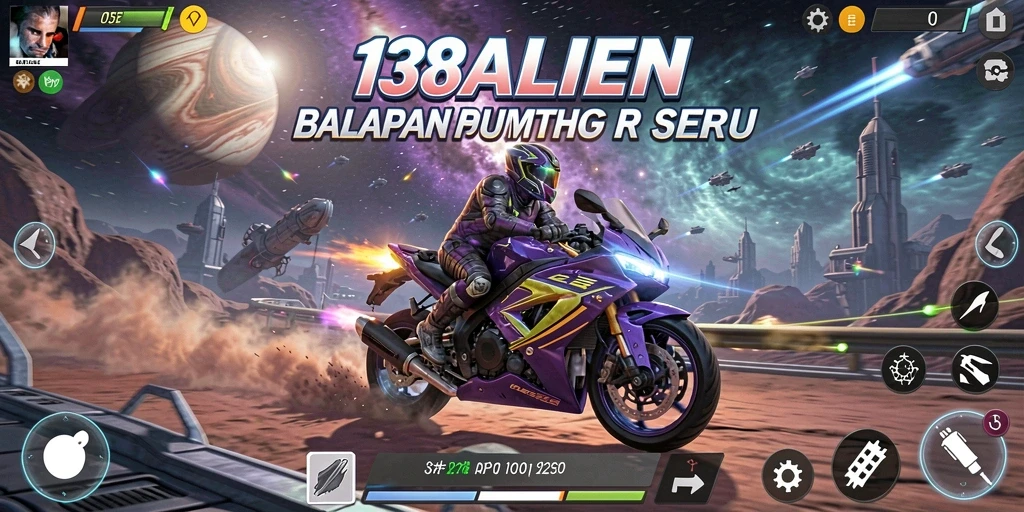 Gameplay seru balapan motor luar angkasa 138ALIEN.