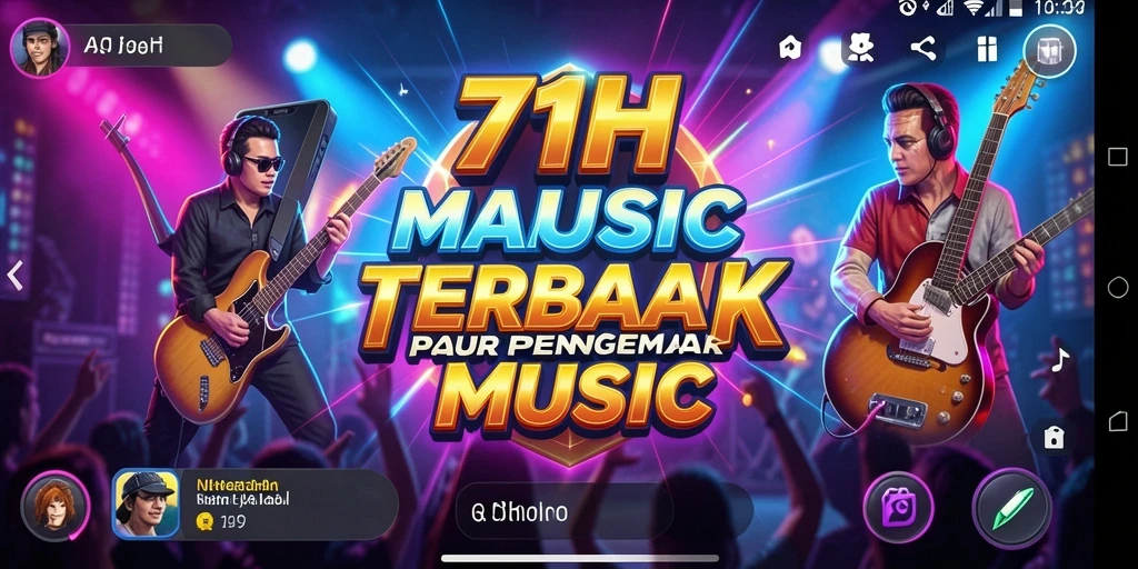 Tampilan gameplay <strong>71H</strong> dengan berbagai tantangan musik.