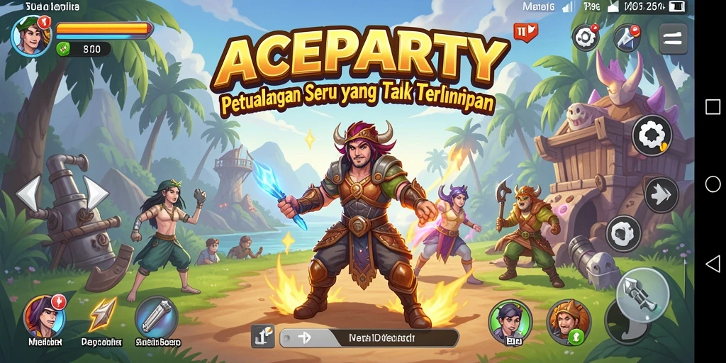 Tampilan gameplay seru di dunia petualangan ACEPARTY.