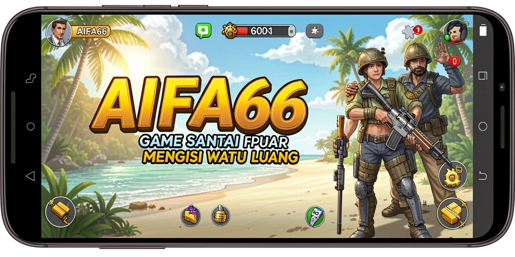 Tampilan gameplay AIFA66 yang penuh warna dan lucu.