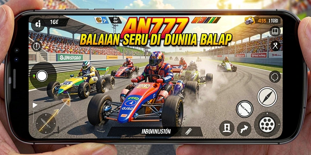 Tampilan gameplay AN777 dengan balapan yang seru dan grafis menawan.