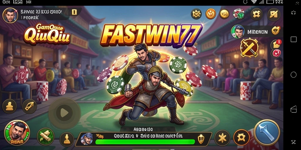 Screenshot menunjukkan gameplay intens QiuQiu di FASTWIN77.