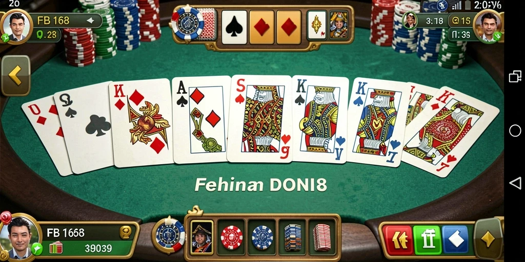 Tampilan gameplay Domino yang seru di FB168.