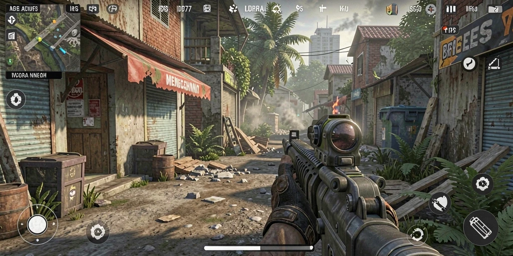 Tangkapan layar gameplay IDR77 dengan fokus pada aksi tembak-menembak yang intens.