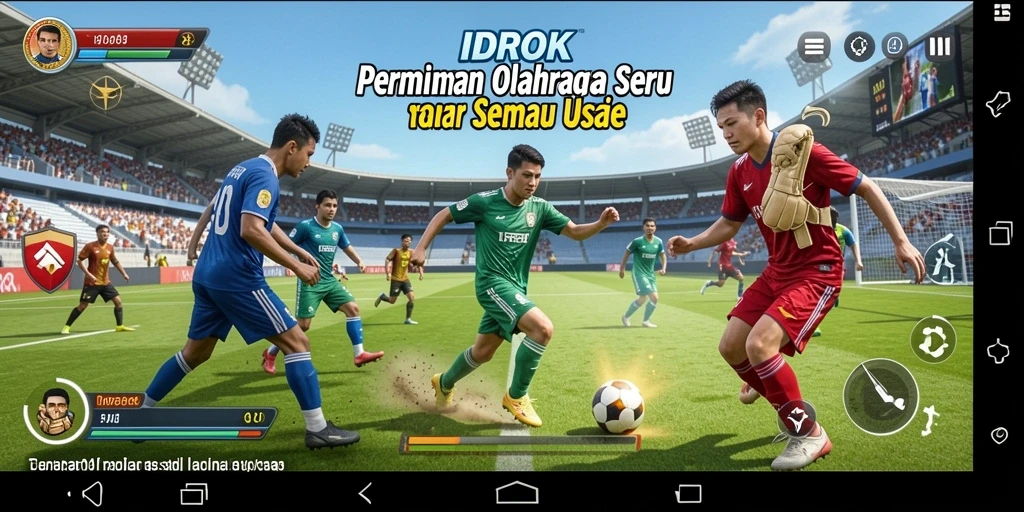 Tangkapan layar gameplay <strong>IDROK</strong> yang menampilkan aksi olahraga seru.