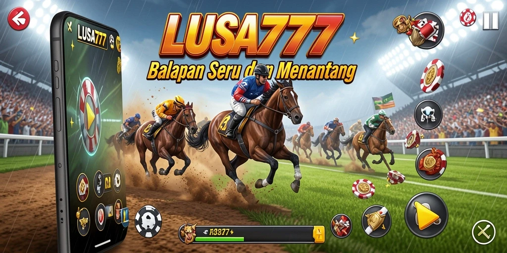 Tampilan gameplay LUSA777 yang menarik dan mendebarkan saat balapan.