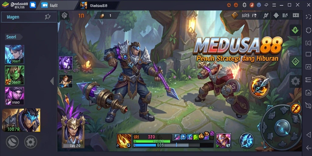 Screenshot gameplay MEDUSA88 yang menampilkan pertarungan seru dan strategi.