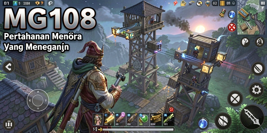 Screenshot gameplay menampilkan aksi menegangkan dalam Tower Defense.