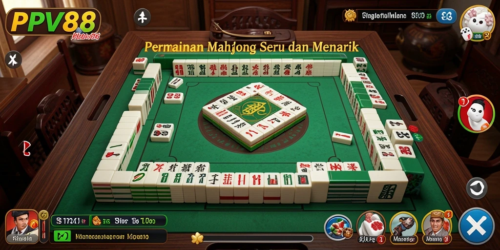 Tampilan gameplay seru dan menarik di PPV88 Mahjong.