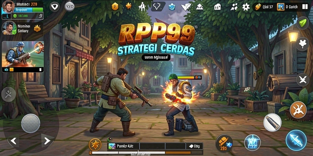 Tampilan gameplay RP99 dengan taktik strategis yang mendalam.