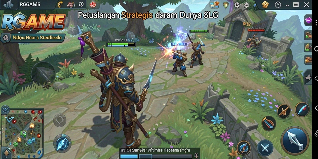 Tampilan gameplay RPGAME yang seru dan menantang dalam strategi SLG.