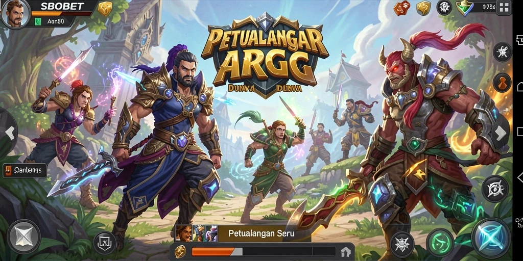 Tangkapan layar SBOBET menunjukkan aksi seru dalam pertarungan ARPG.