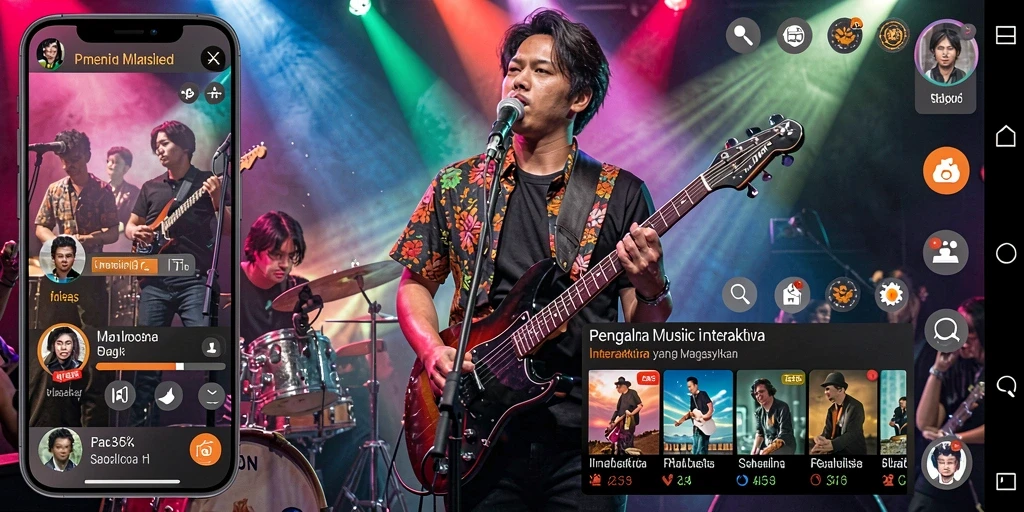 Tampilan gameplay V21 dengan irama musik yang dinamis dan menantang.