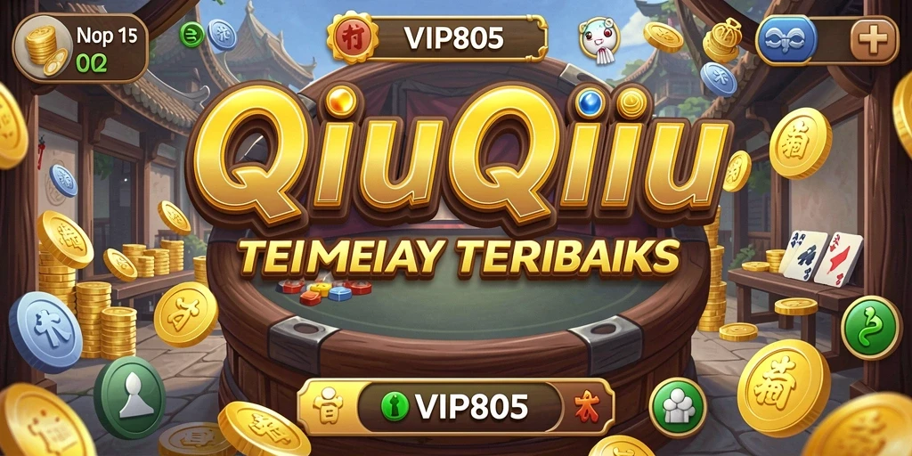 Screenshot gameplay VIP805 menampilkan aksi seru permainan QiuQiu.