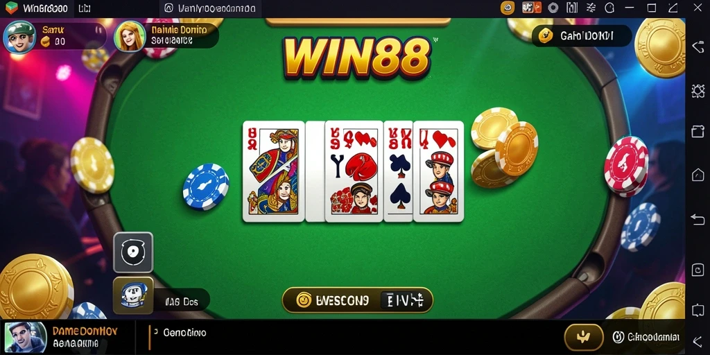 Screenshot gameplay WIN88 menampilkan aksi seru permainan Domino.