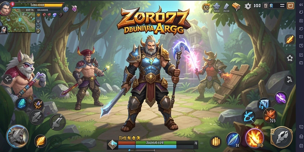 Tampilan gameplay ZORO77 yang mendebarkan dalam petualangan ARPG.